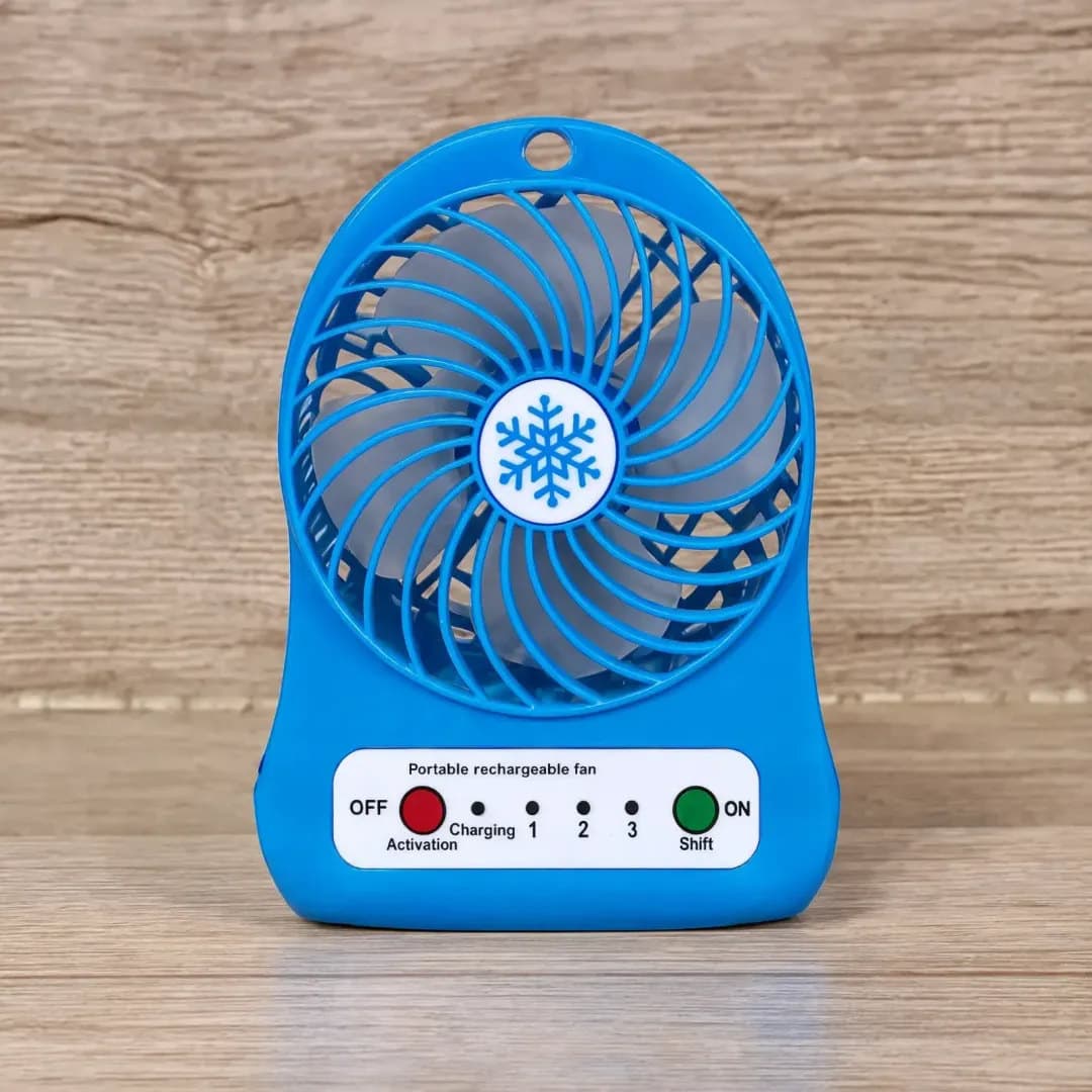 Ventilador portatil recargable con linterna