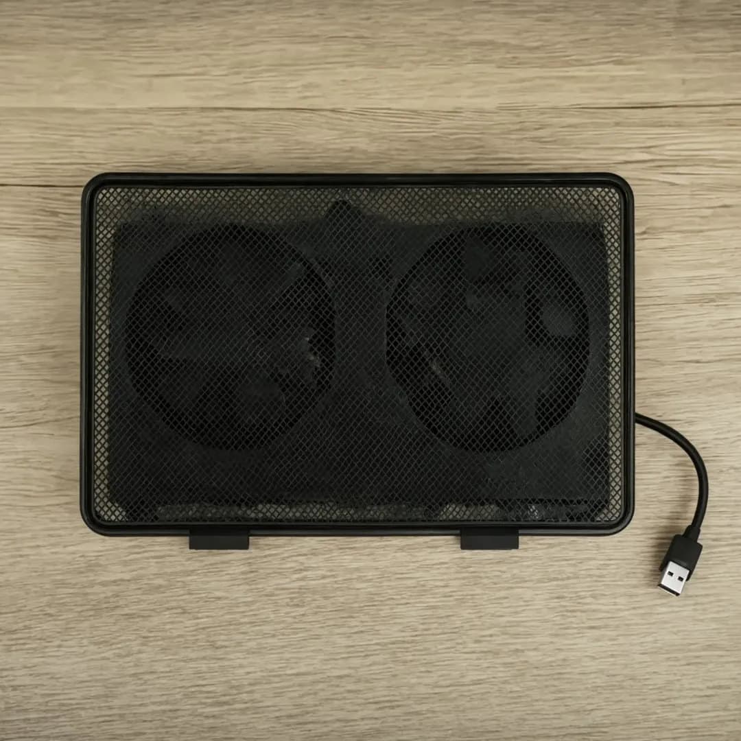 Fan cooler para laptop, 2 fan, portable
