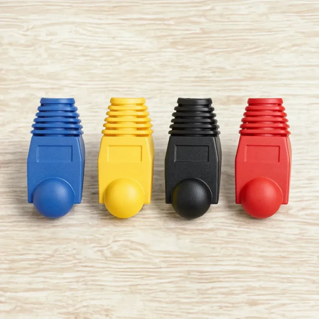 Capucha/Bota para conector RJ45, azul/amarillo/negro/rojo